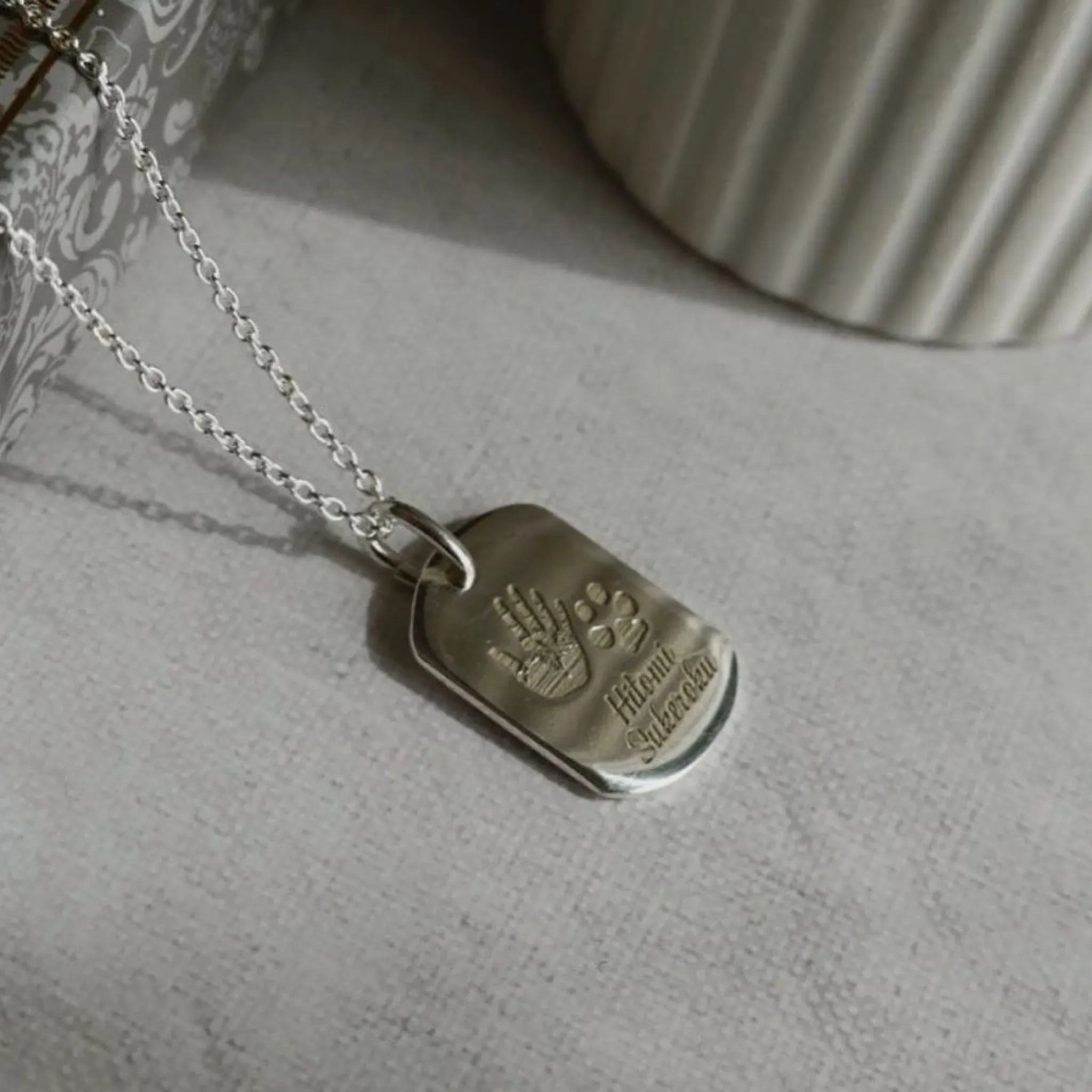 Silver925 刻印チャーム "Tag"