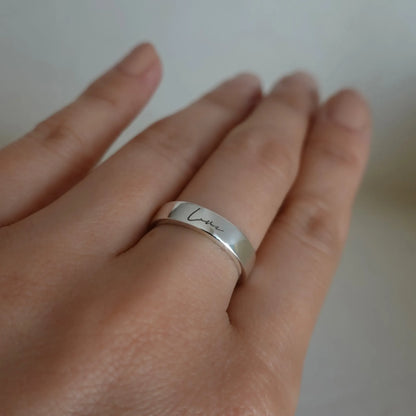 刻印アクセサリー | EMBRACE | Silver925 刻印&quot;FLAT RING&quot;