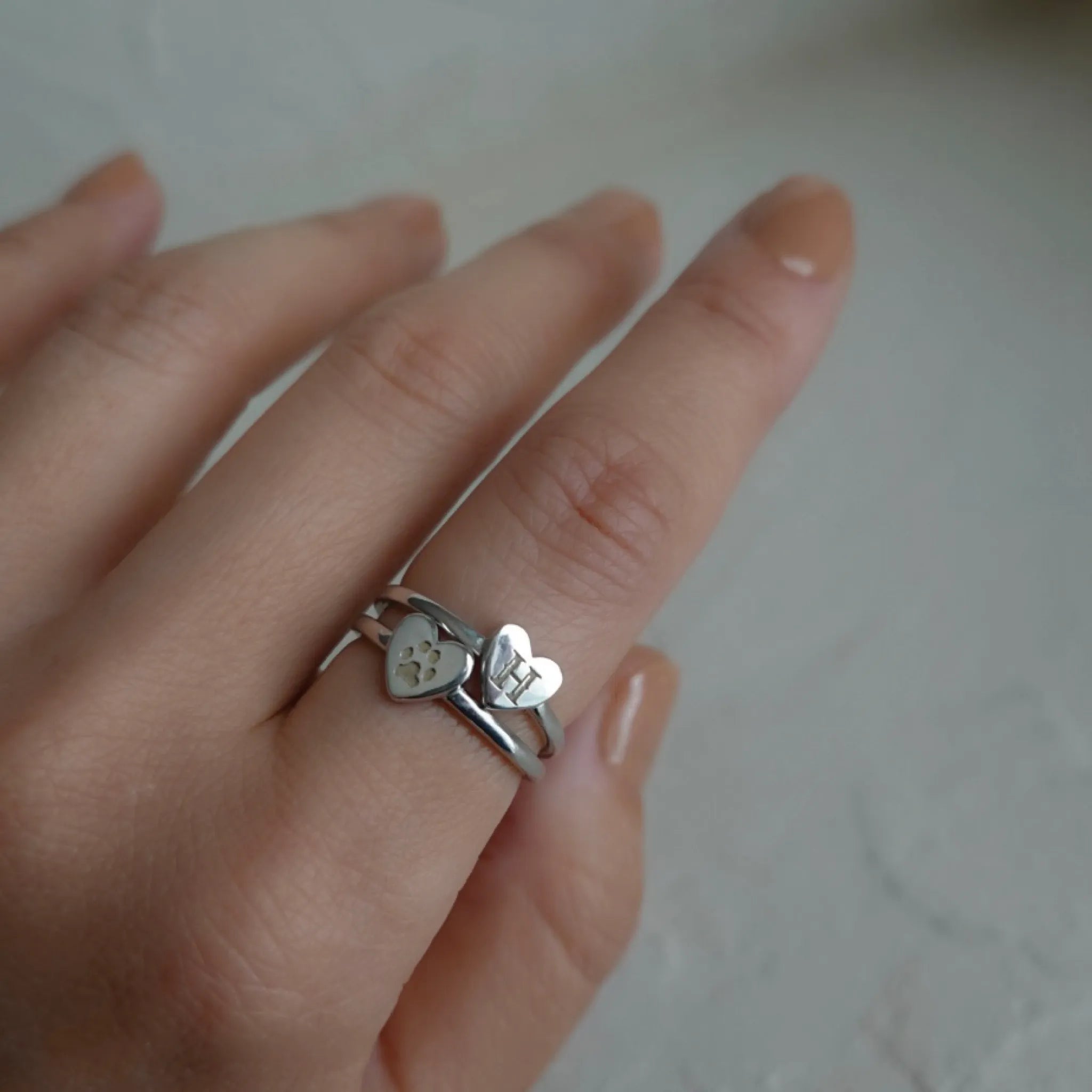 刻印アクセサリー | EMBRACE | Silver925 &quot;Heart Ring&quot;