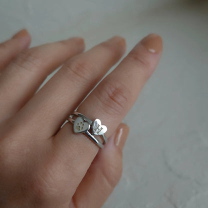 刻印アクセサリー | EMBRACE | Silver925 &quot;Heart Ring&quot;